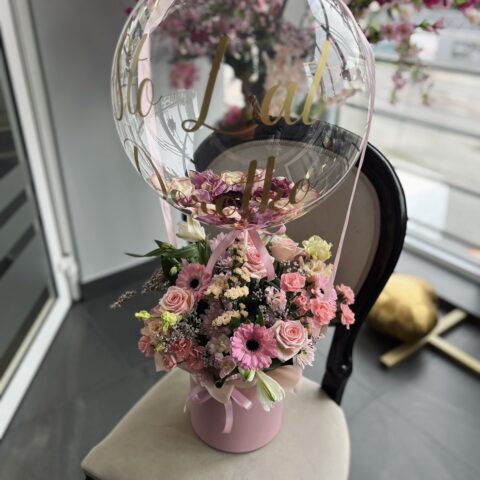 Flowerbox z balonem "Kwiatowy Balon"